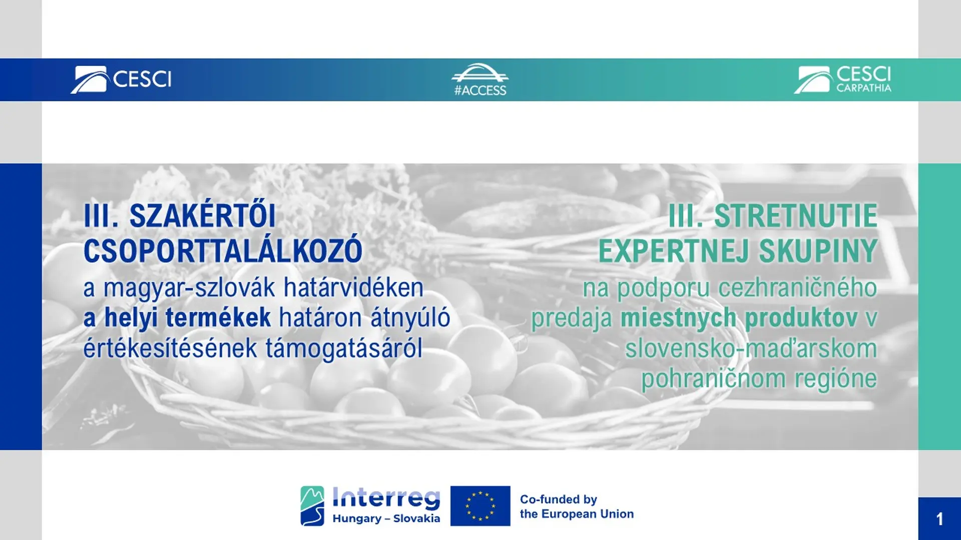 Local products on both sides of the border: another expert consultation on reducing Hungarian-Slovak sales obstacle within the framework of the #ACCESS project
